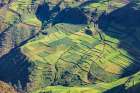 Ethiopia. Amhara. North Gondar. Farm fields in the Ethiopian highlands. Art Print
